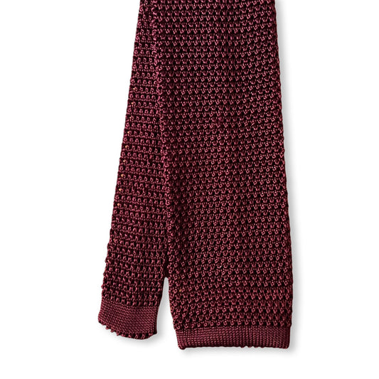 Silk Knit Tie - Oxblood