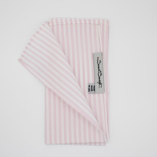 Pocket Square - Pink Cotton Bengal Stripe