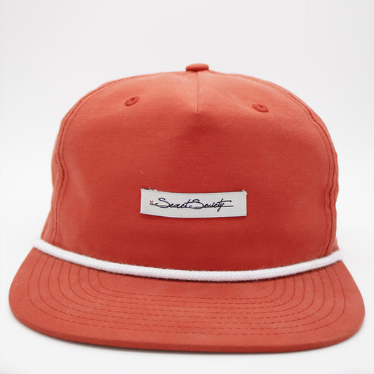 Rope Hat - Red w/ White Rope