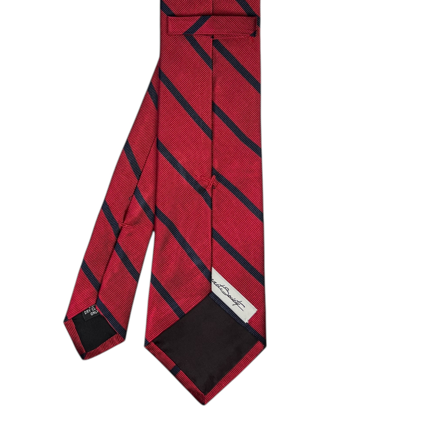 Tie - Red w/ Navy Stripe Warrior Tie