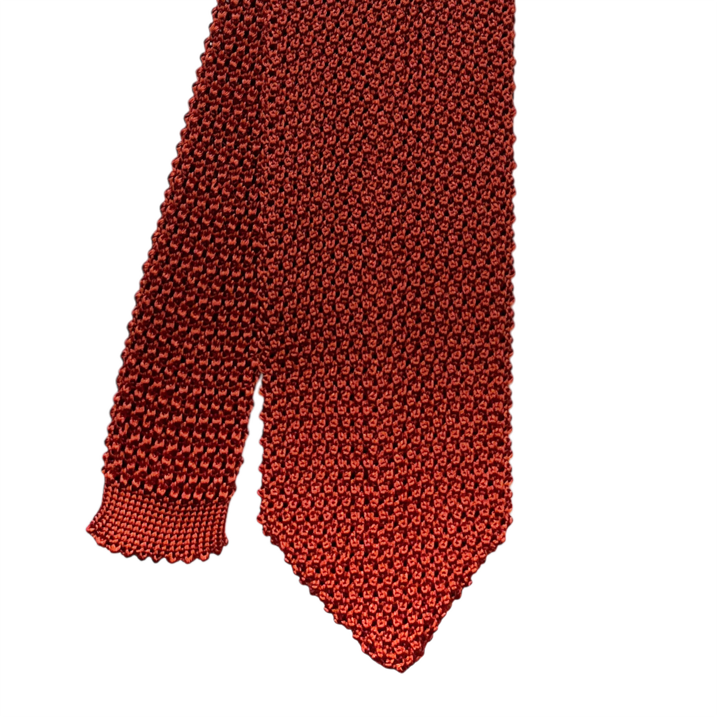 Silk Knit Tie - Cinnamon w/ Diamond Tip