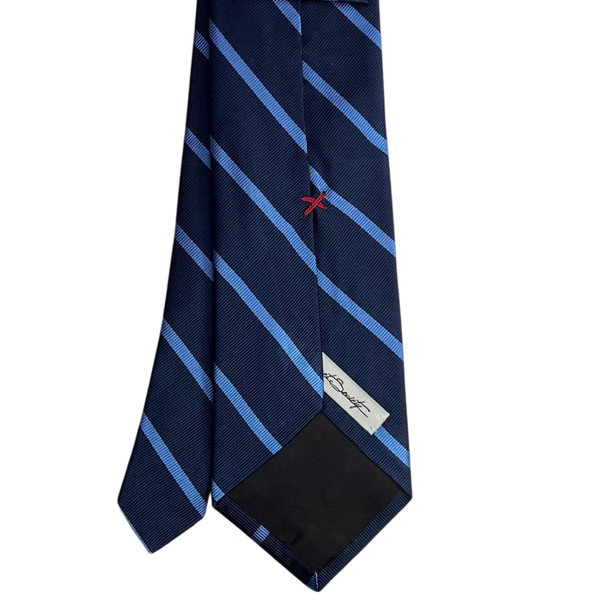 Tie - Navy w/ Sky Single Stripe
