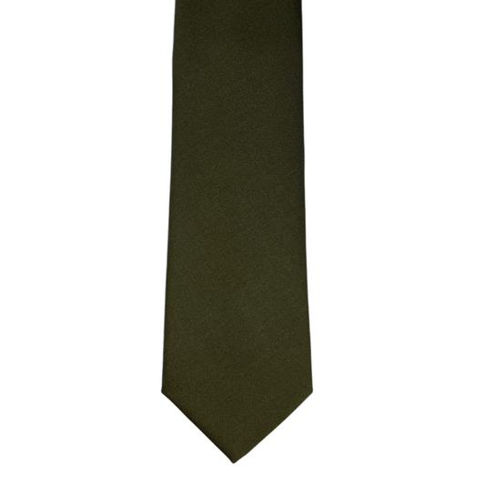 Tie - Army Drab Plainweave Wool