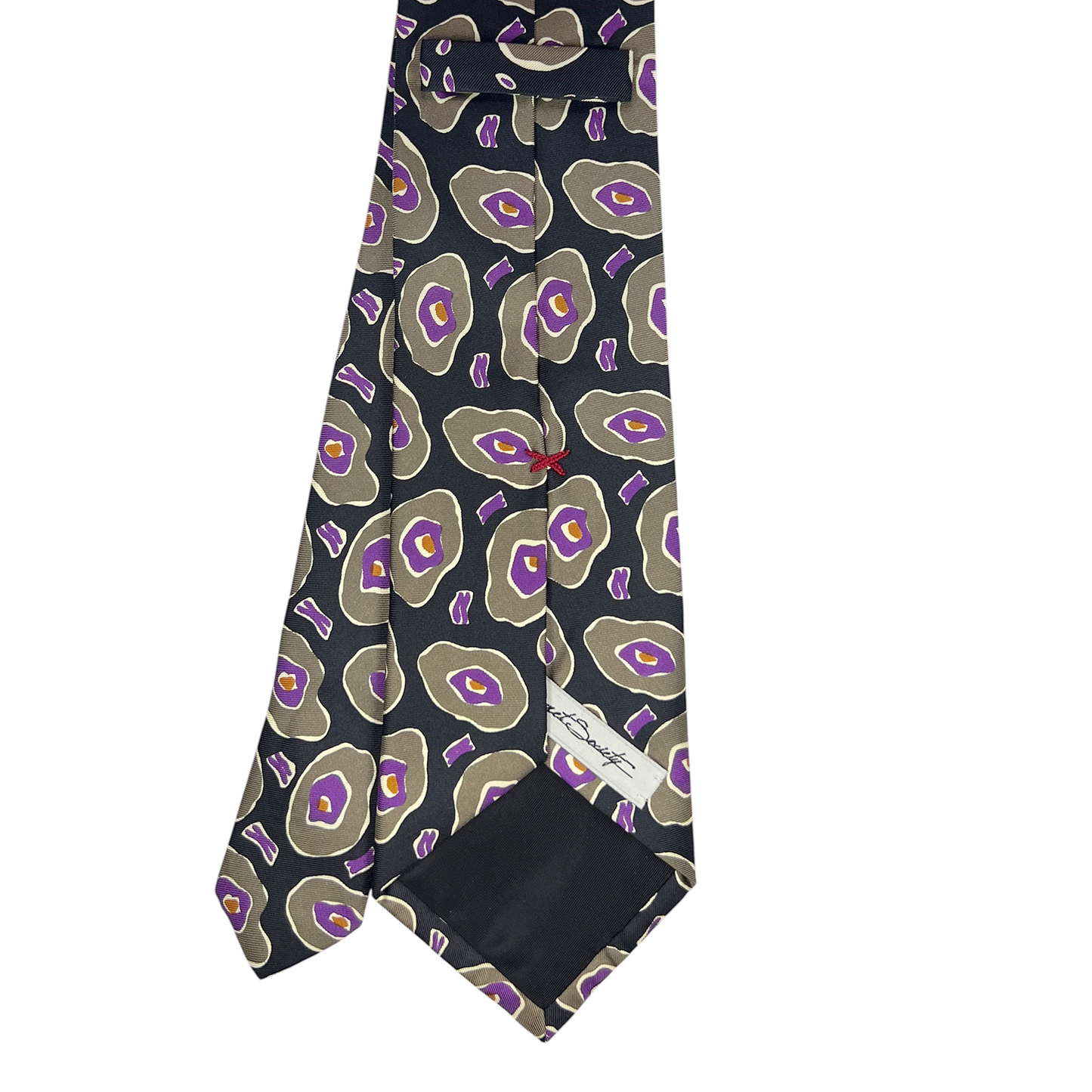 Tie - Black w/ Gray, Purple and Gold Abstract Oyster