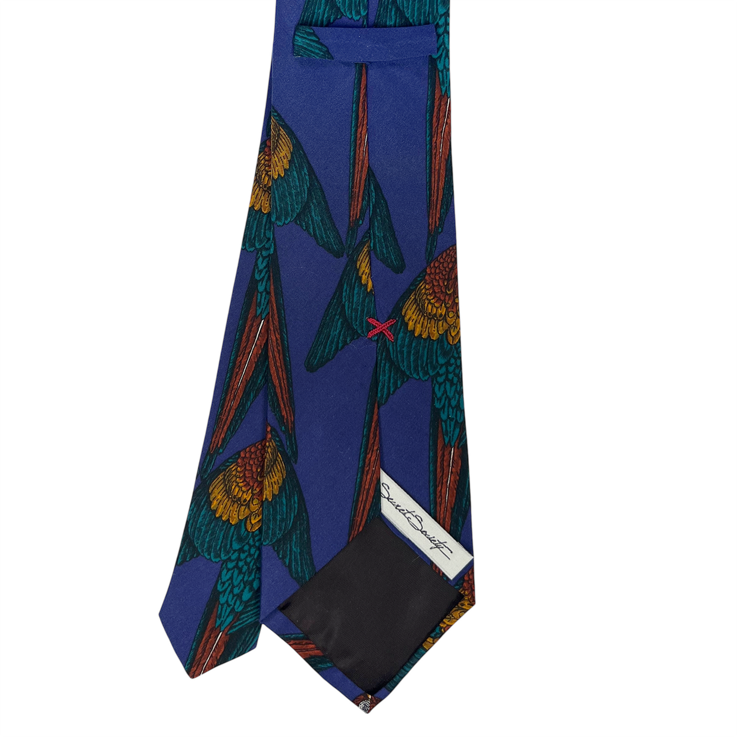Tie - Blue w/ Large Parrot