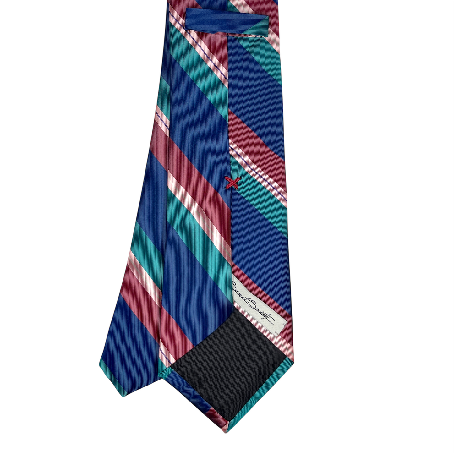 Tie - Blue, Dusty Rose, Pink and Teal Stripe