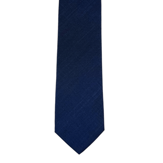 Tie - Deep Cobalt Plainweave Wool