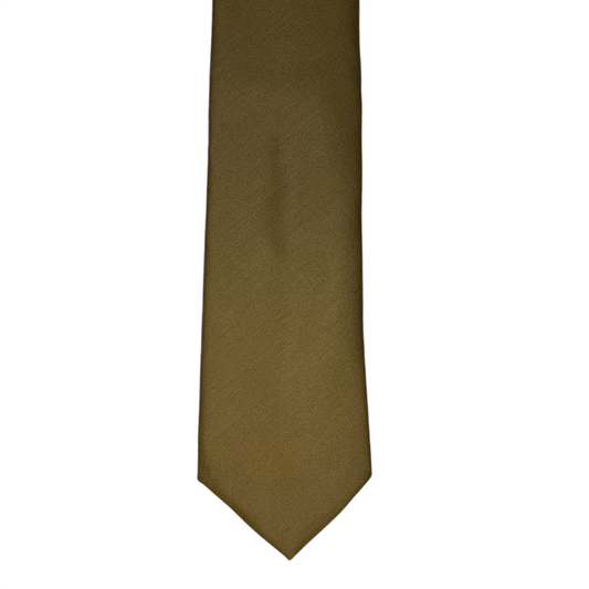 Tie - British Khaki Plainweave Wool