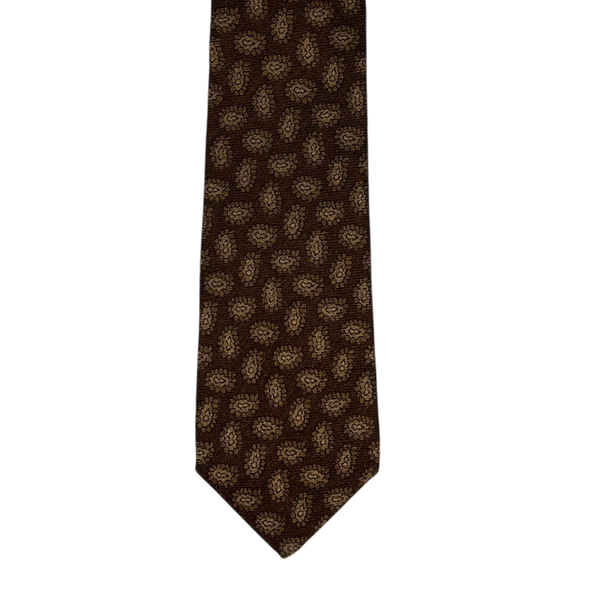 Tie - Brown and Pecan Wool Flannel Foulard