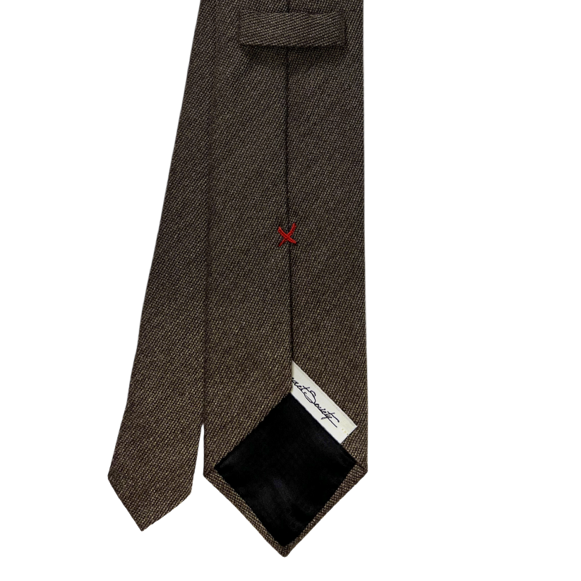 Tie - Brown Melange Wool