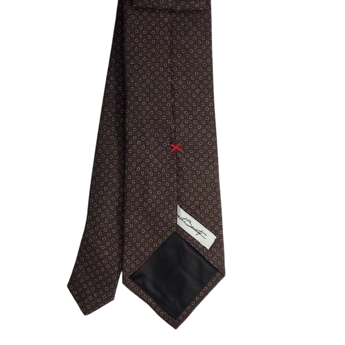 Tie - Brown Wool Daisy