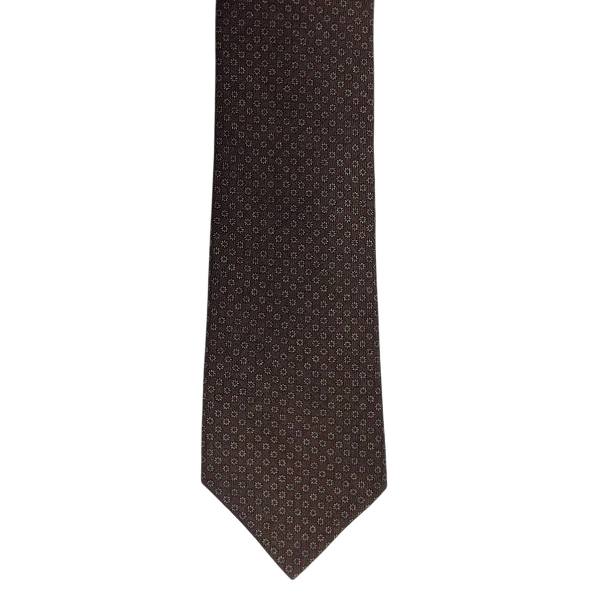 Tie - Brown Wool Daisy