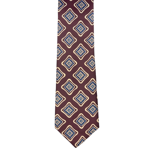 Tie - Crimson w/ Vintage Diamond