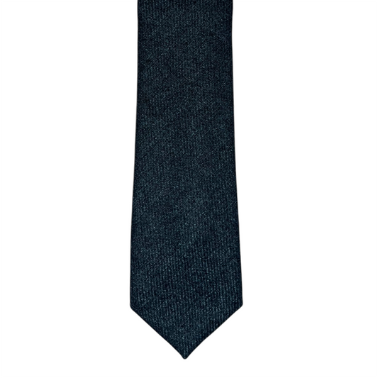 Tie - Denim Blue Melange Wool