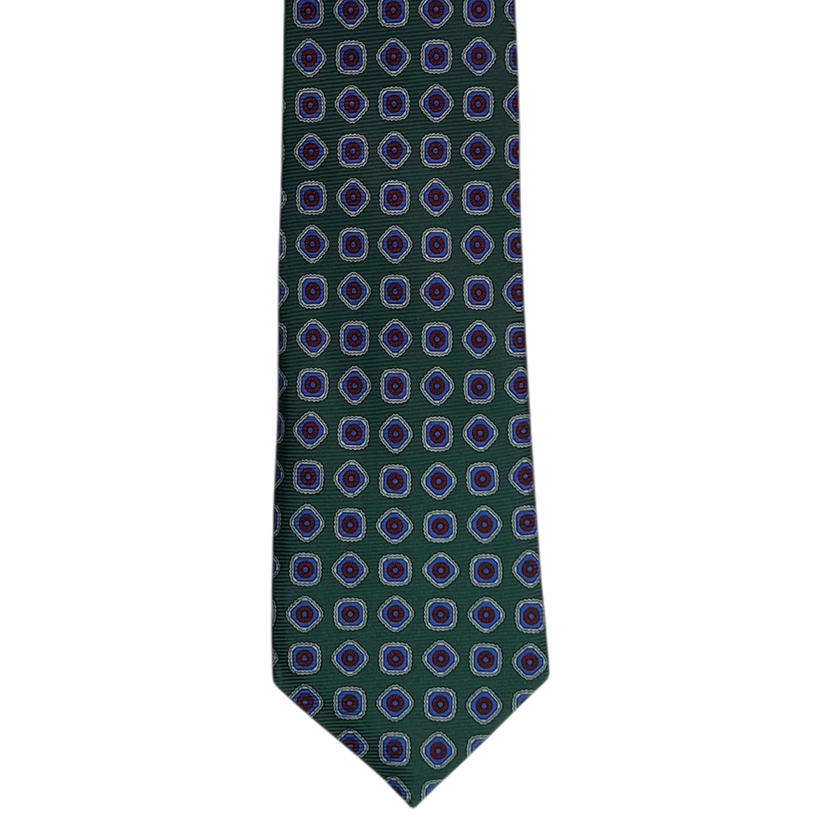 Tie - Green w/ Sky and Purple Foulard