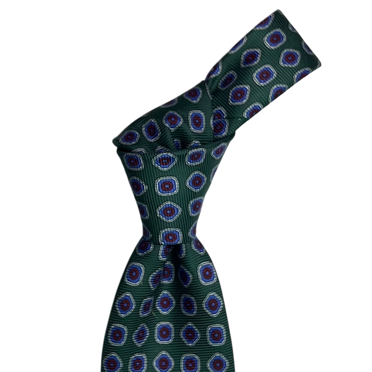 Tie - Green w/ Sky and Purple Foulard