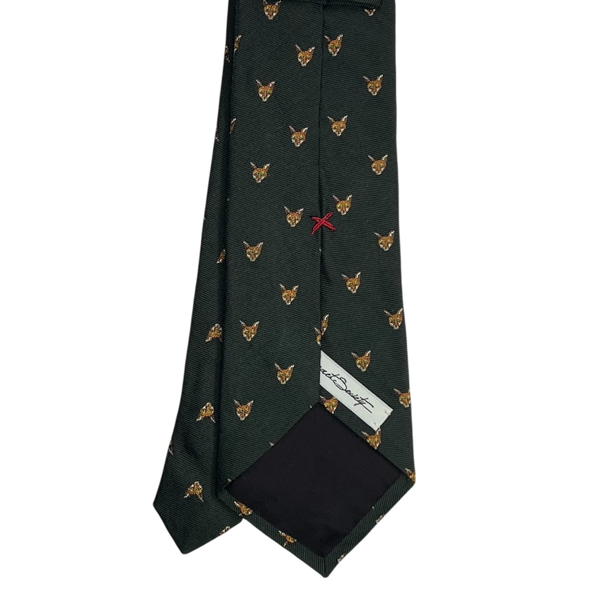 Tie - Hunter Green Wool w/ Fox Club