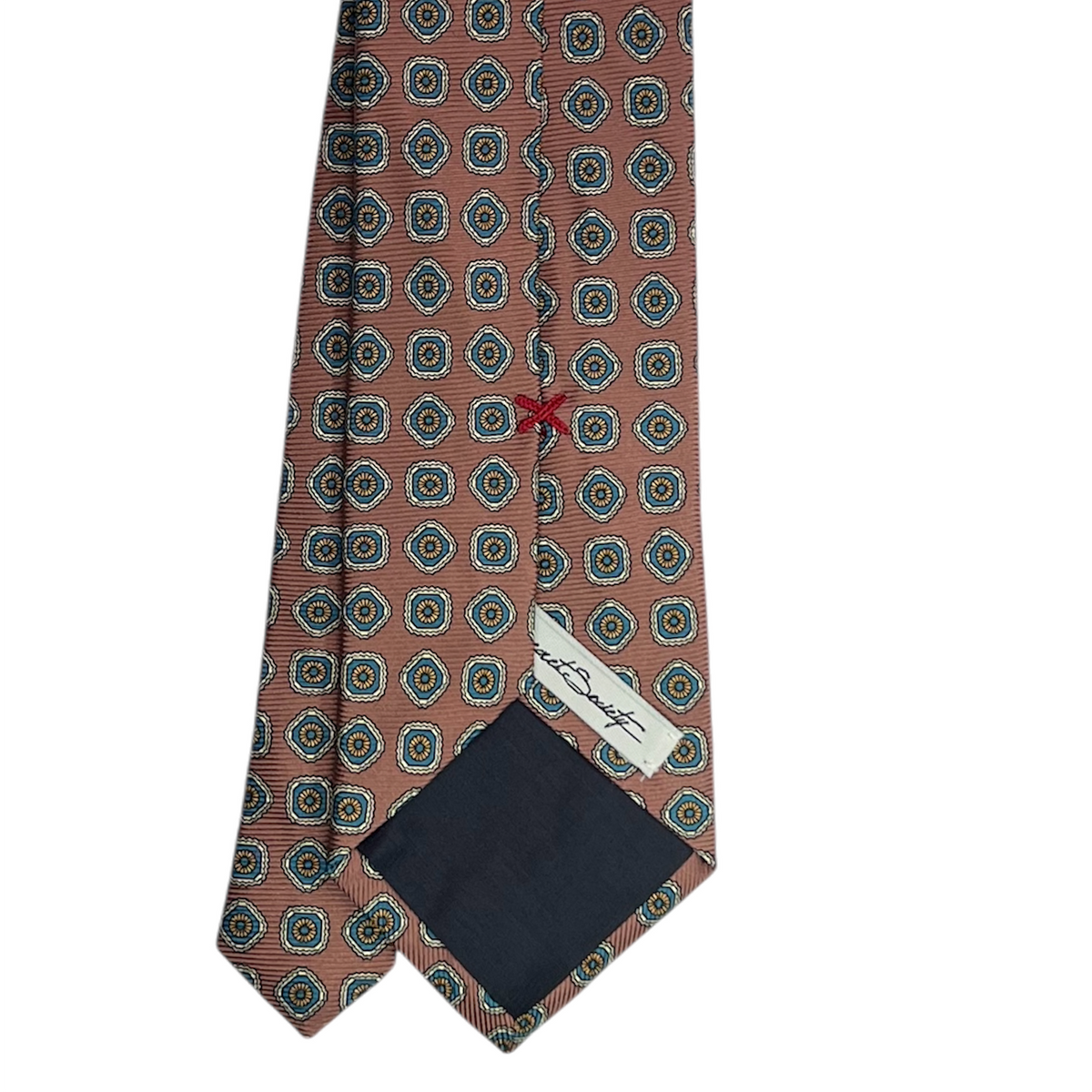Tie -Cafe Au Lait w/ Teal Foulard