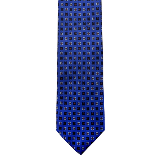 Tie - Cobalt Blue Foulard