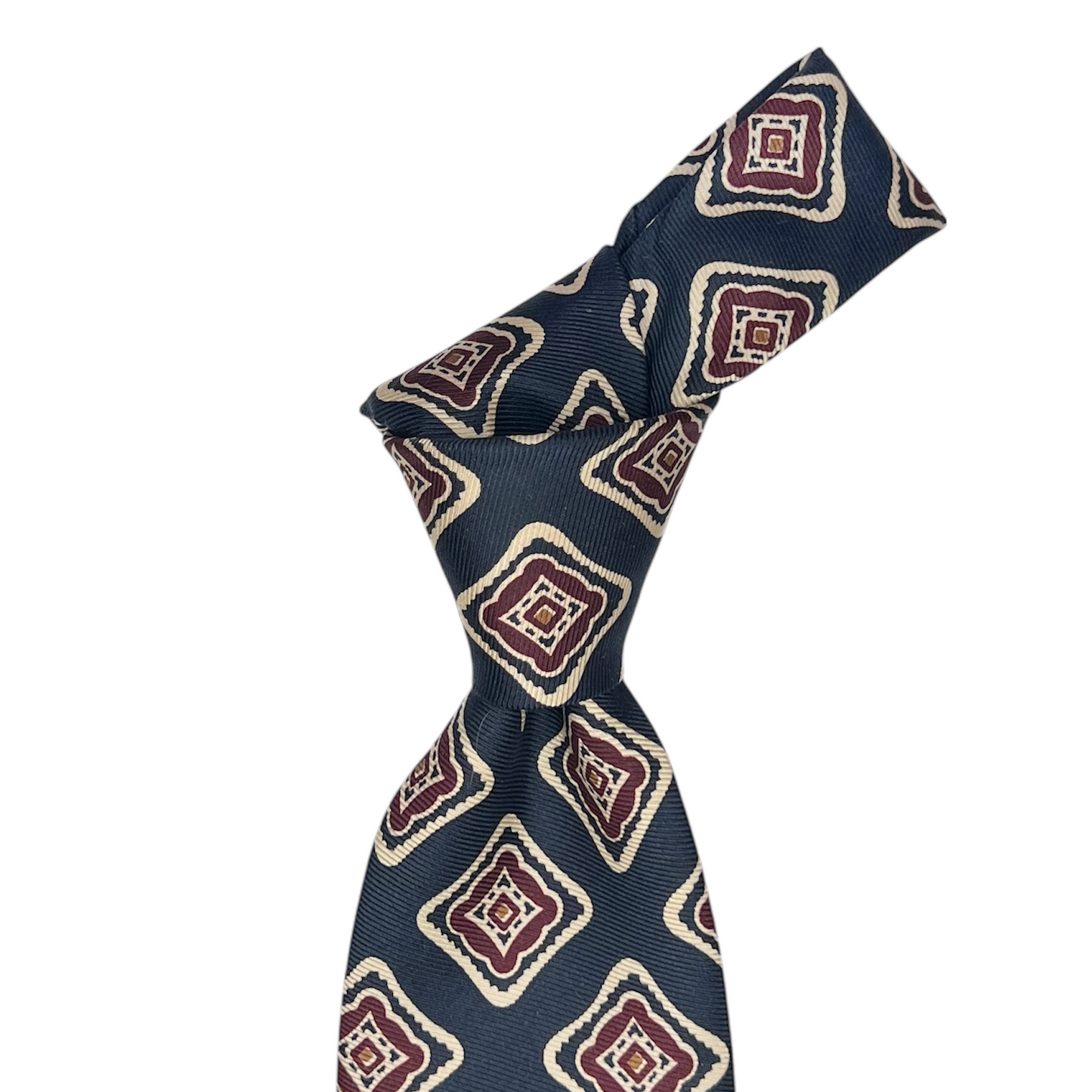 Tie - Navy w/ Vintage Diamond