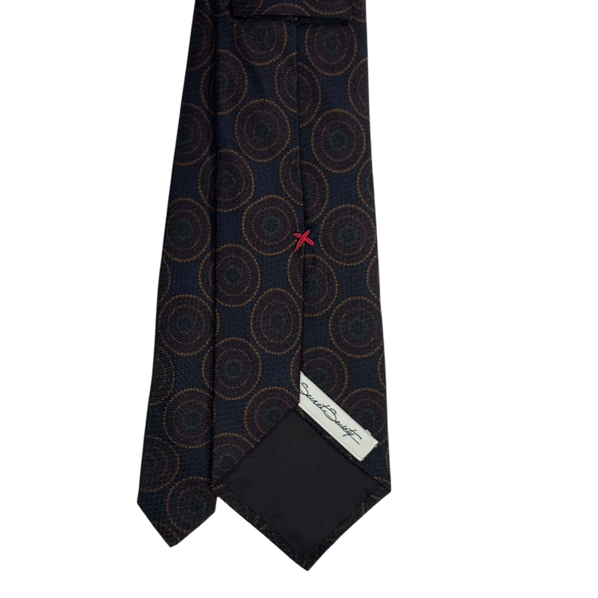 Tie - Navy Grenadine Medallion