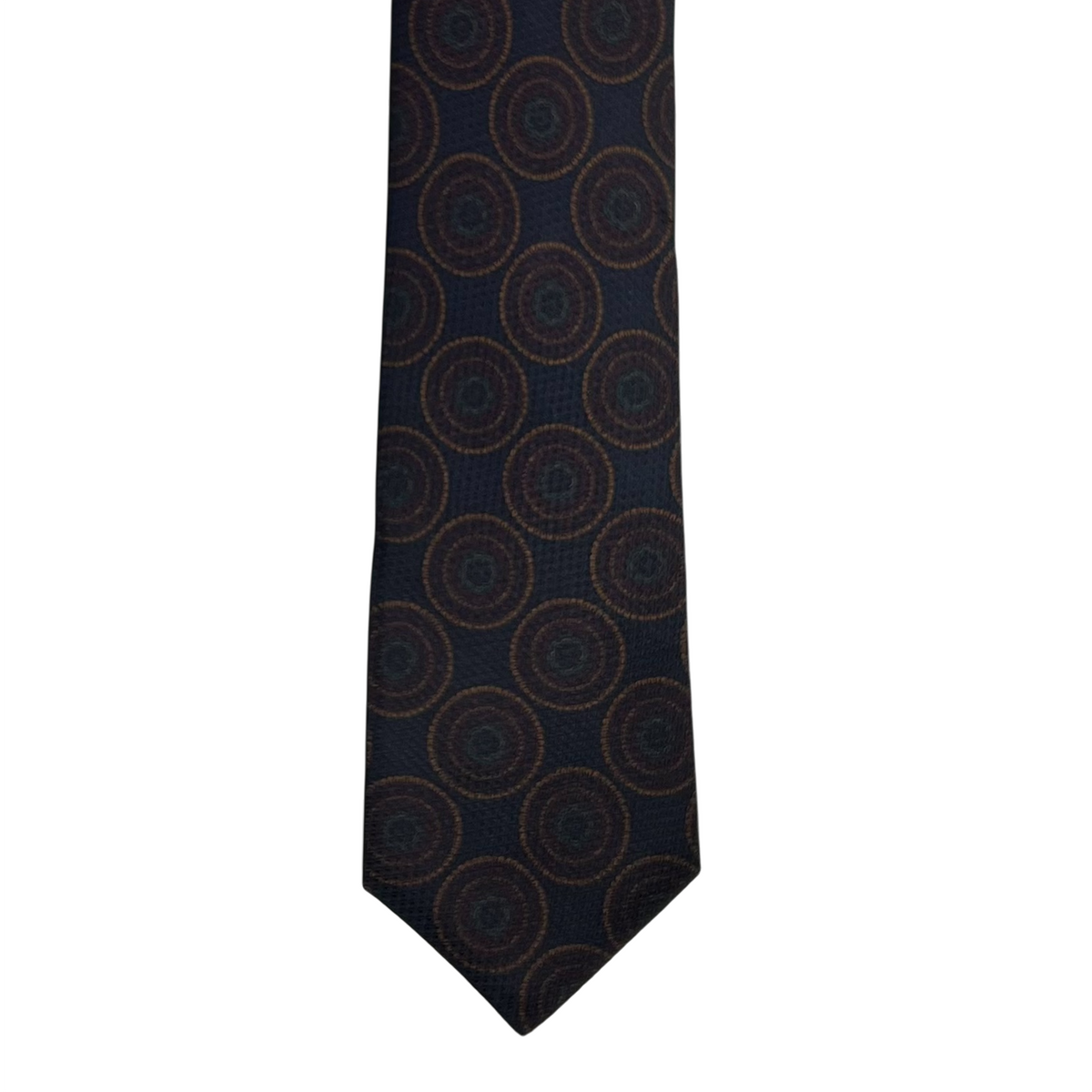 Tie - Navy Grenadine Medallion
