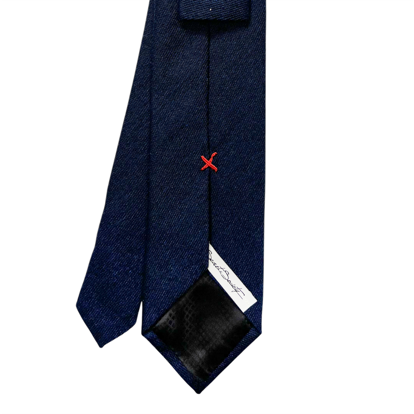 Tie - Deep Navy Melange Wool