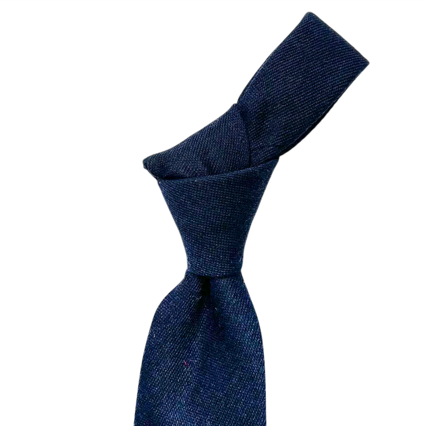 Tie - Deep Navy Melange Wool