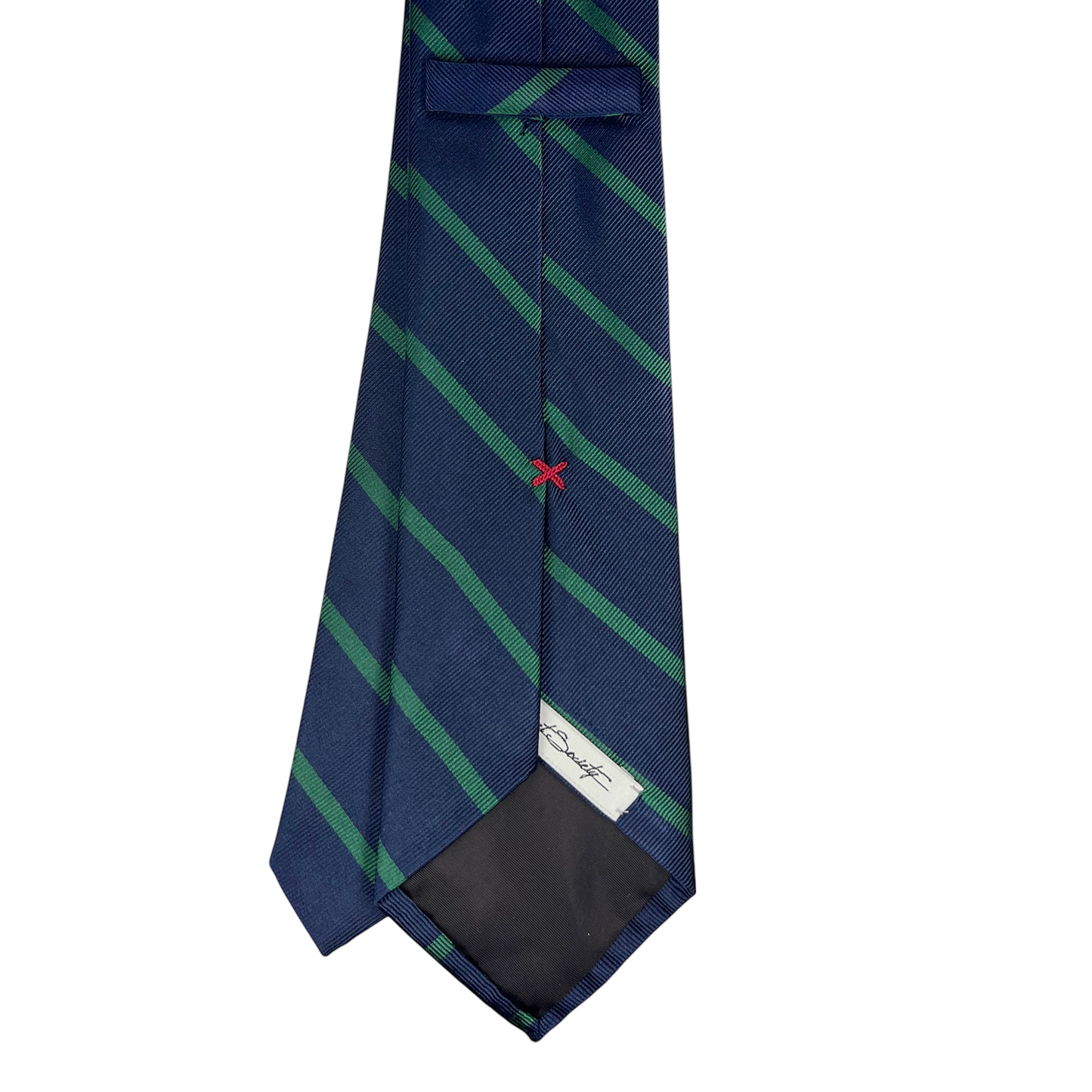 Tie - Navy w/ Green Stripe