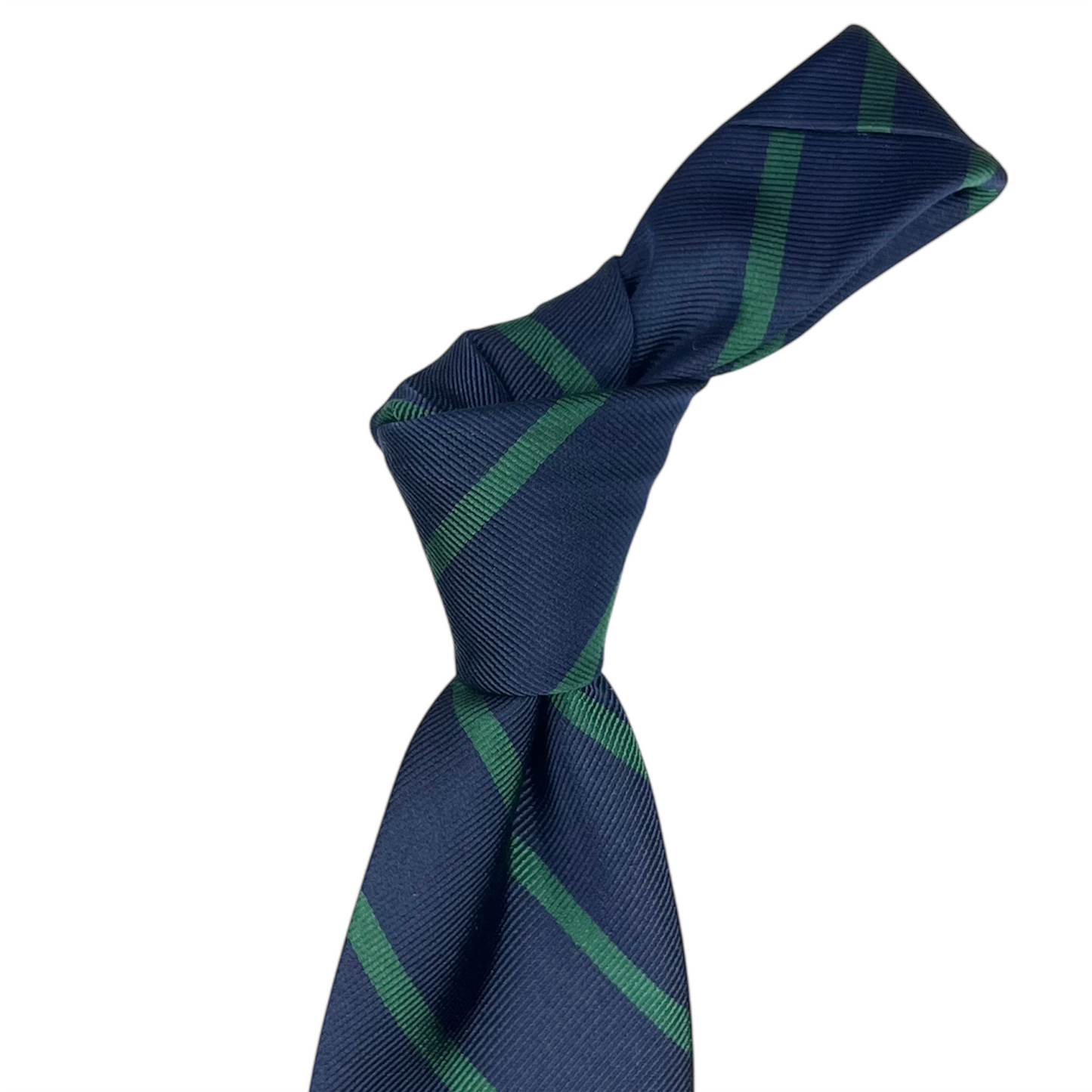 Tie - Navy w/ Green Stripe