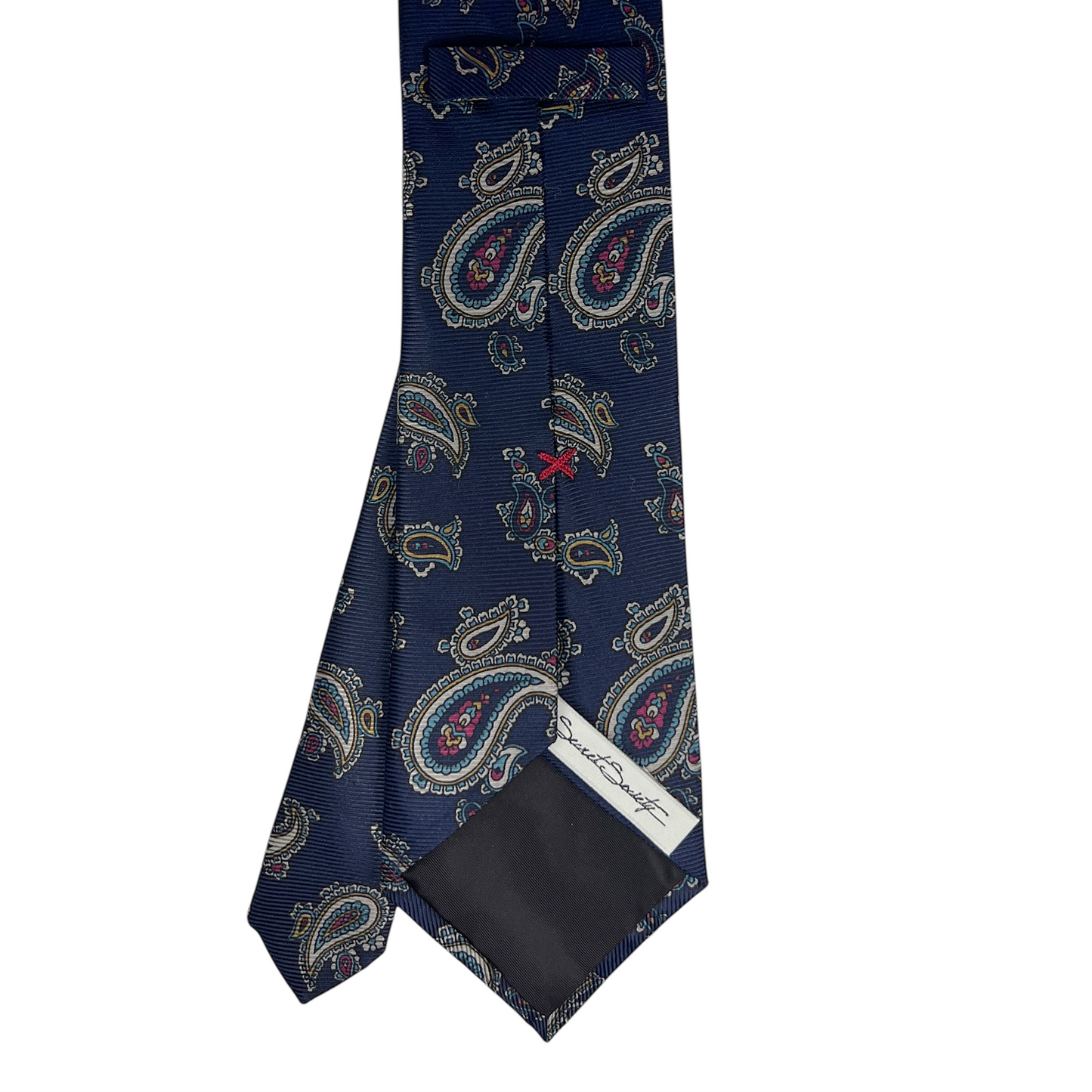 Tie - Navy Large Paisley