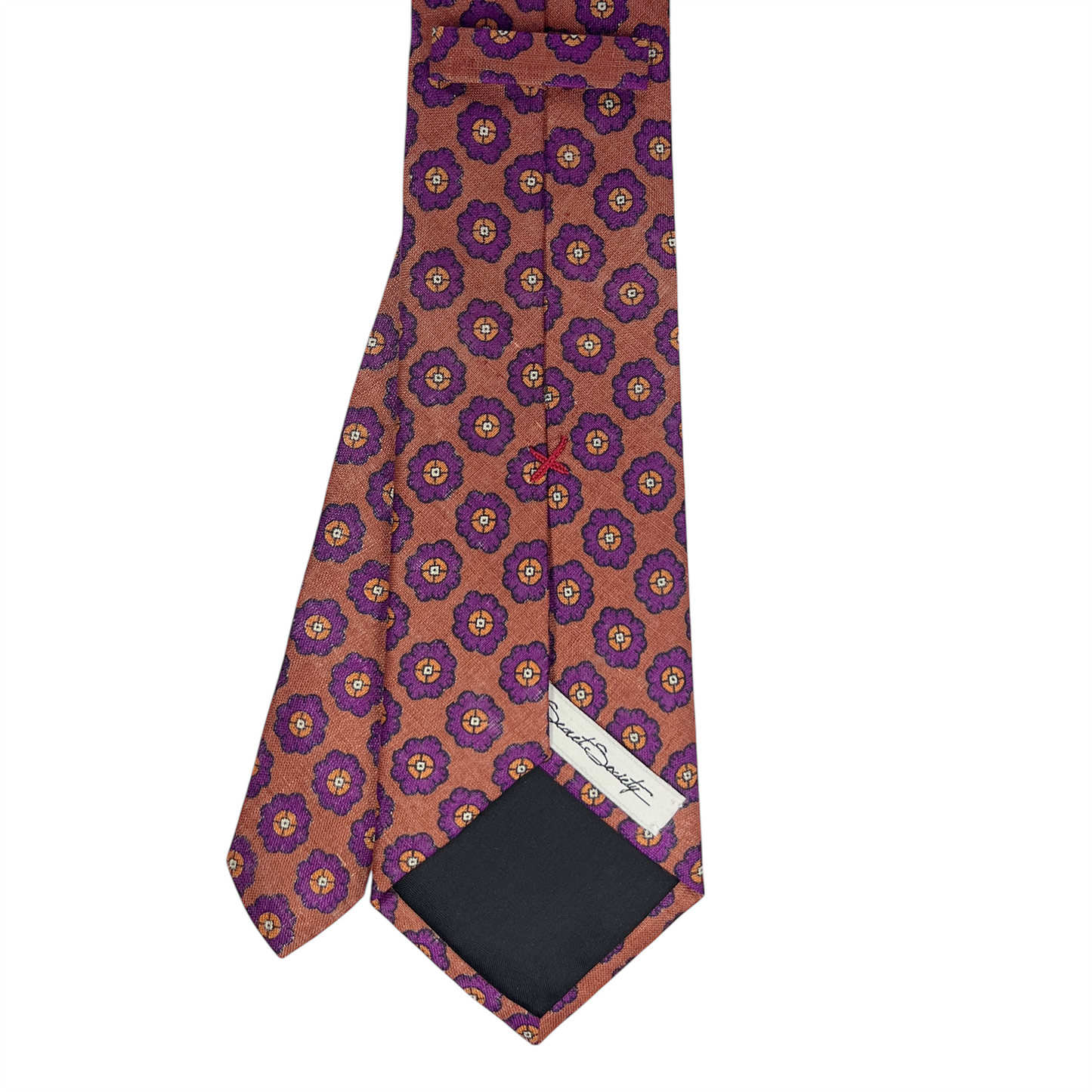 Tie - Orange Linen Foulard