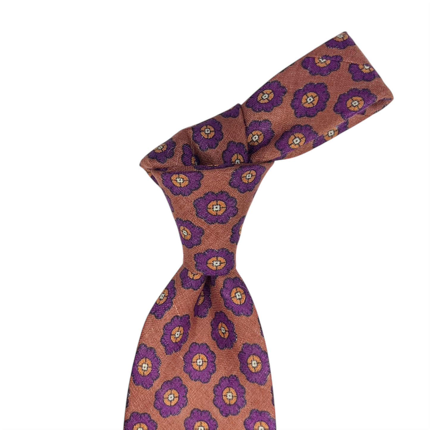 Tie - Orange Linen Foulard