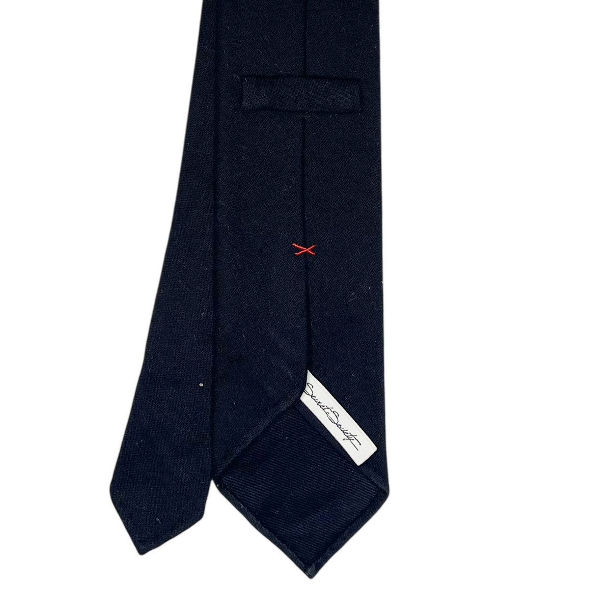 Tie - Super Dark Navy Heavyweight Hand-Rolled Cotton