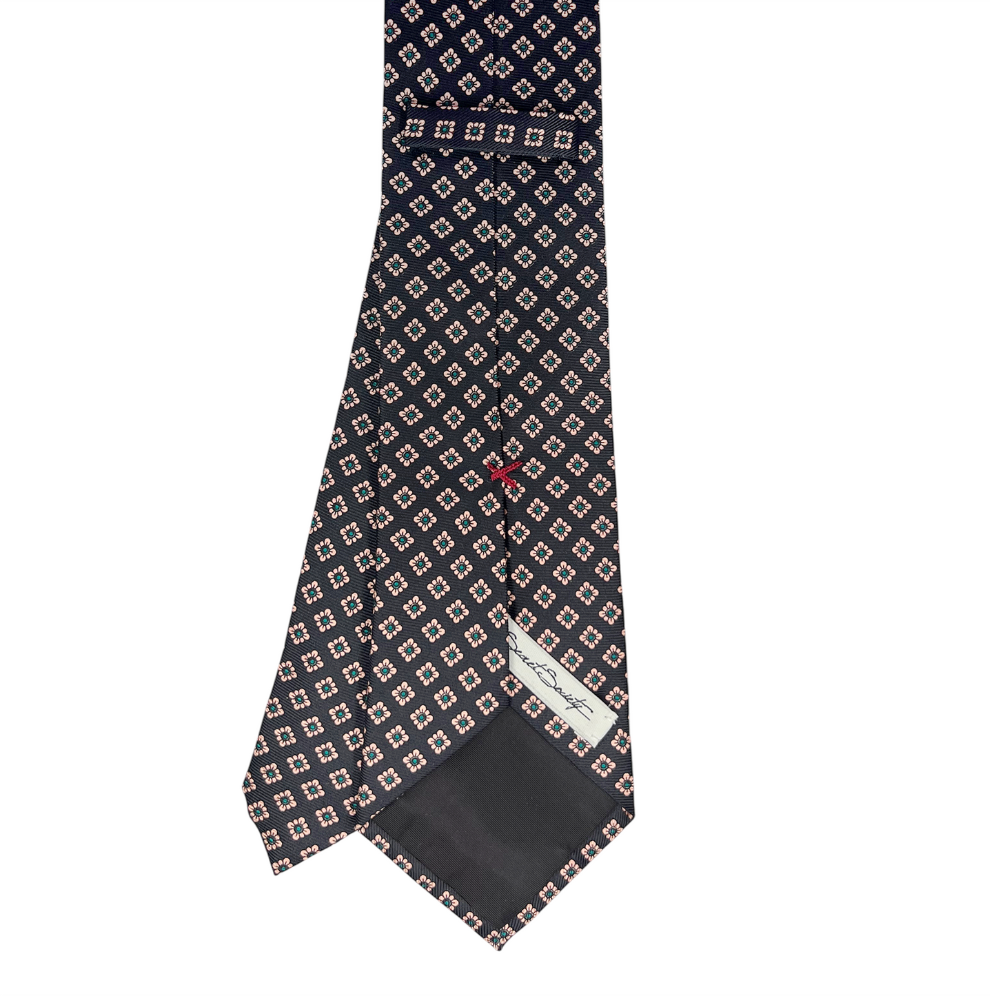 Tie - Midnight w/ Pink and Teal Diamond