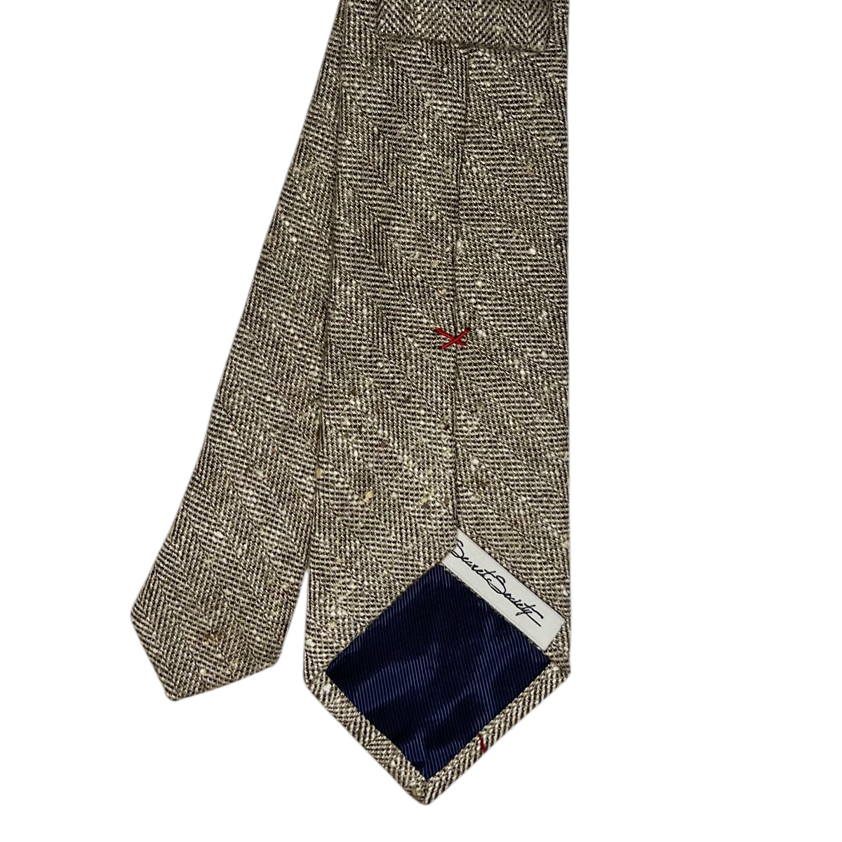 Tie - Tan Donegal Herringbone Wool Silk