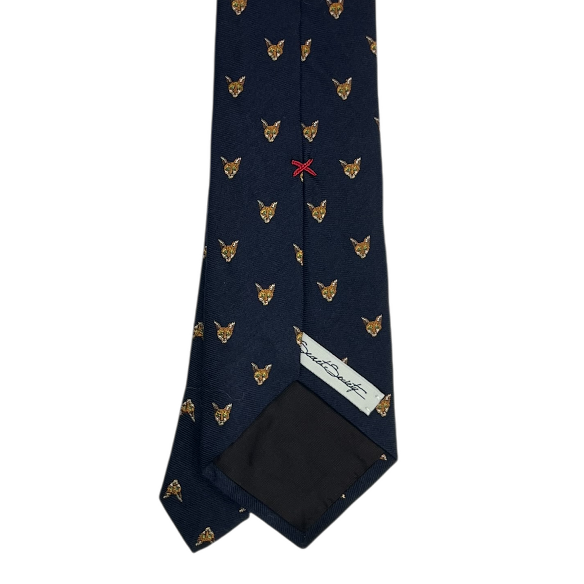 Tie -Navy Wool w/ Fox Club