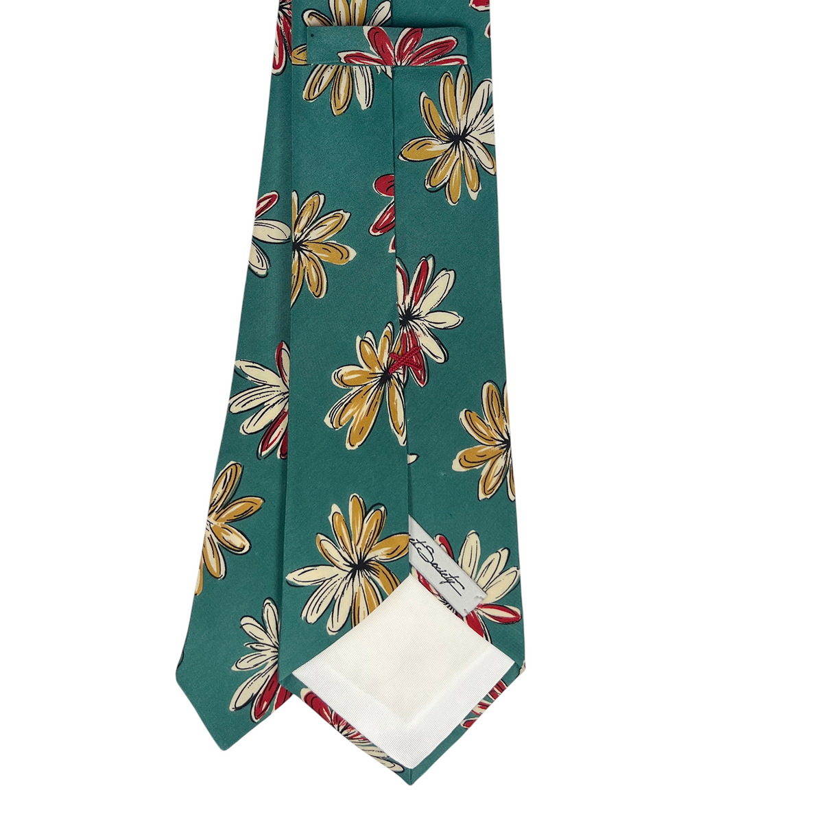 Tie - Teal Large Flower